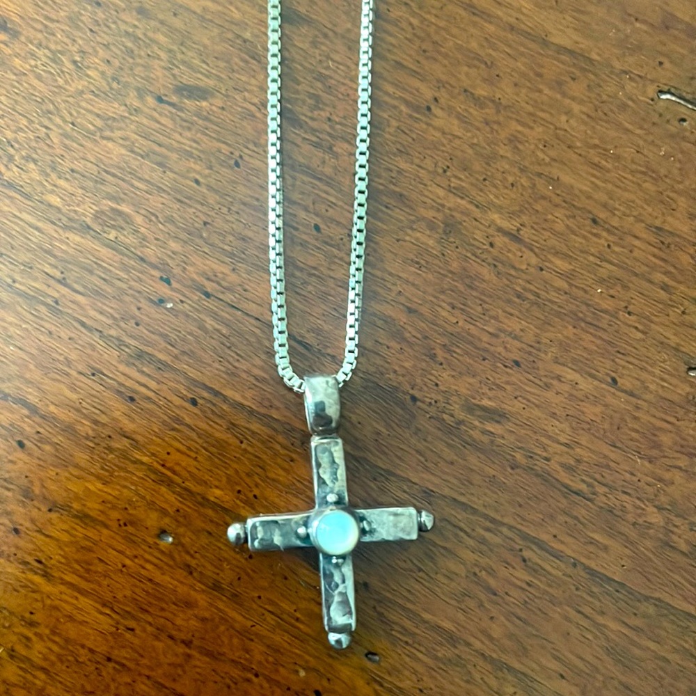 Sterling silver cross with chain